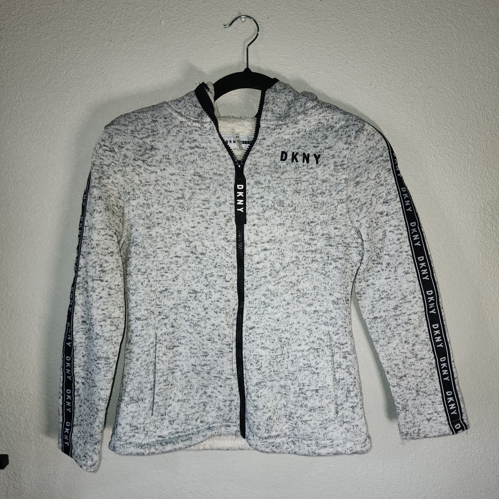 DKNY Gray Zip-Up Hoodie
